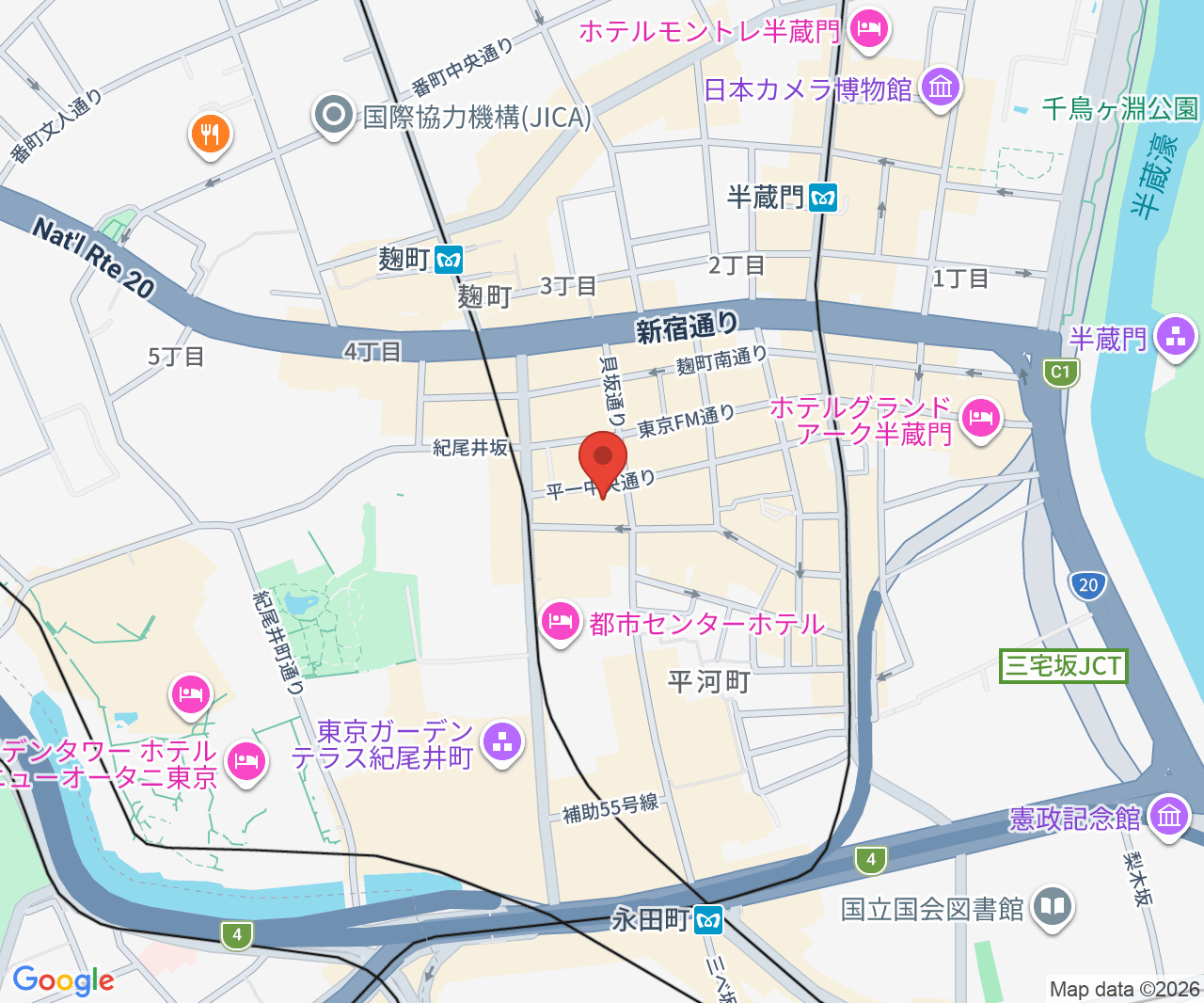 東京都千代田区平河町1-5-15 VORT平河町503 の周辺地図